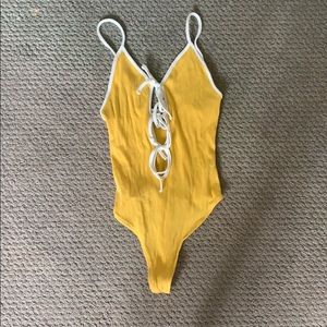 Yellow bodysuit from urban outfitters